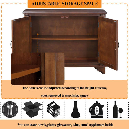 40" Console Table with Storage Shelf, Retro Entryway Table with Adjustable Storage Shelf, Sofa Couch Table for Hallway, Entry Way, Living Room, Foyer, Light Espresso