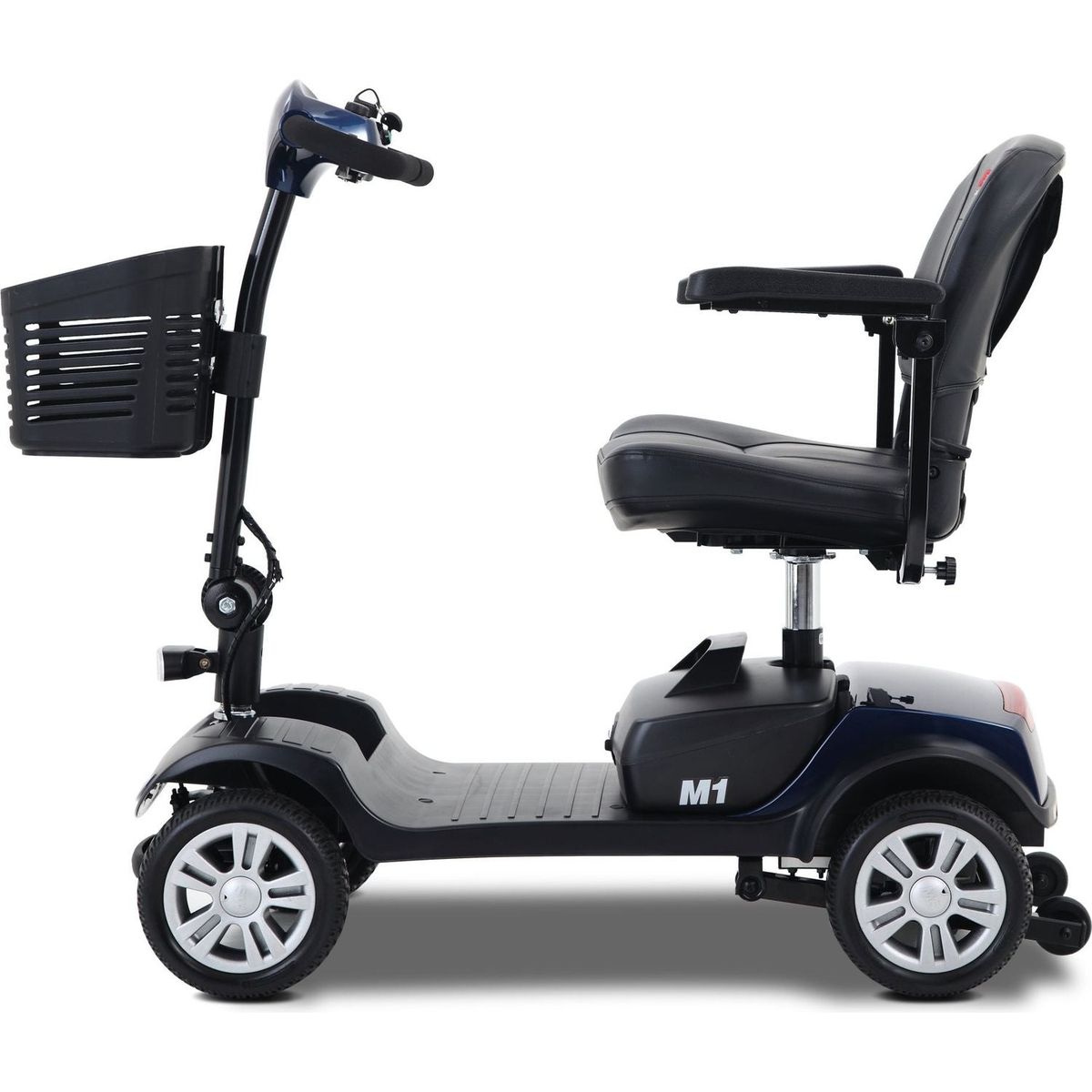 Four wheels Compact Travel Mobility Scooter with 300W Motor for Adult-300lbs, BLUE