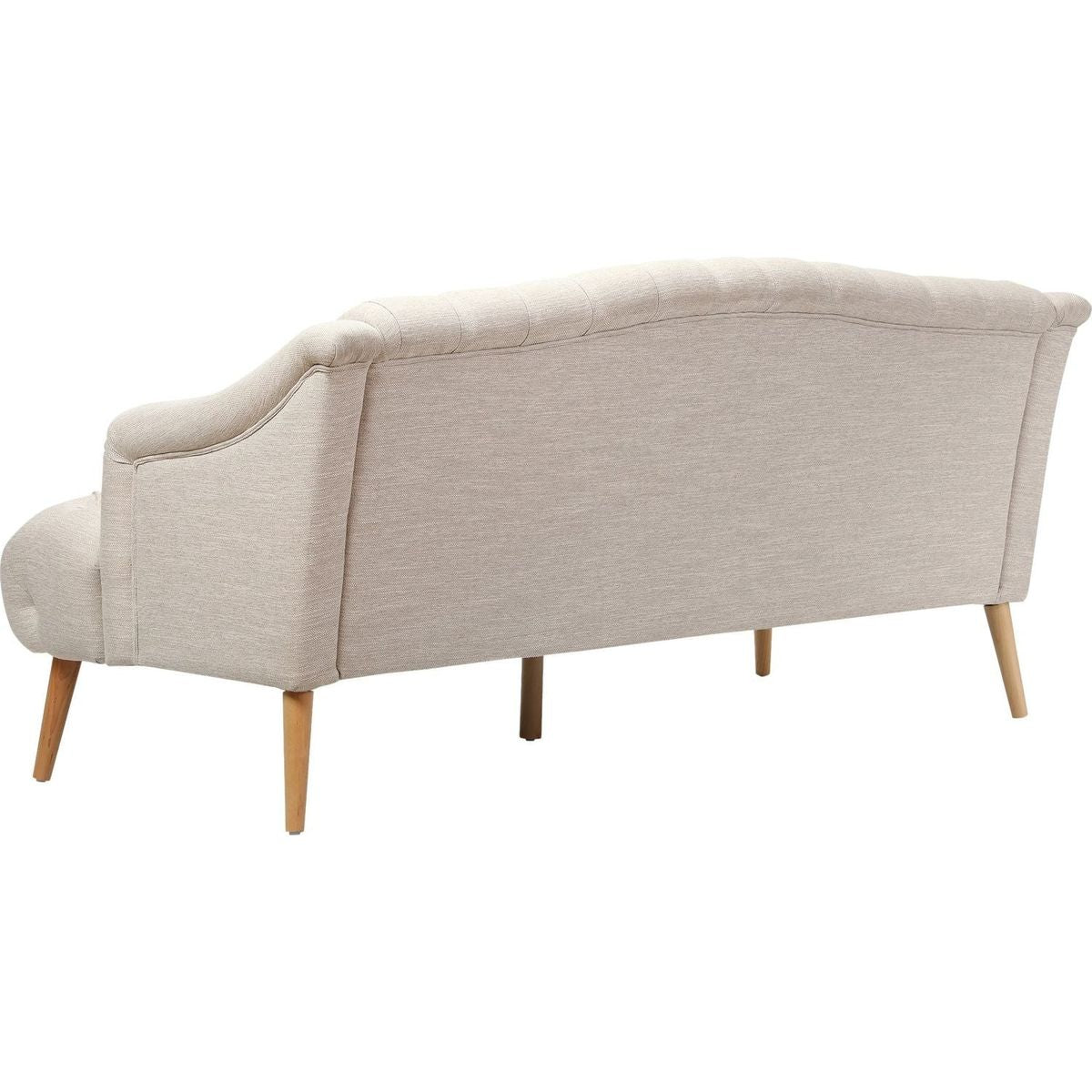 Comfy 3-seat Sofa with Wooden Legs, PU, for Living Room and Study