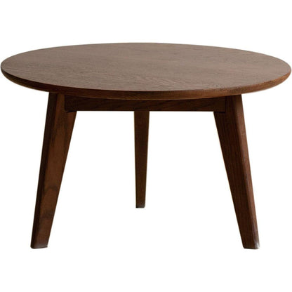 Center Table Low Table 100% Solid Oak Wood Top Plate Desk Coffee Table Width 60 x Depth60 x Height 35 cm Study Desk Work From Home Easy To Assemble Walnut Color Wood Desk