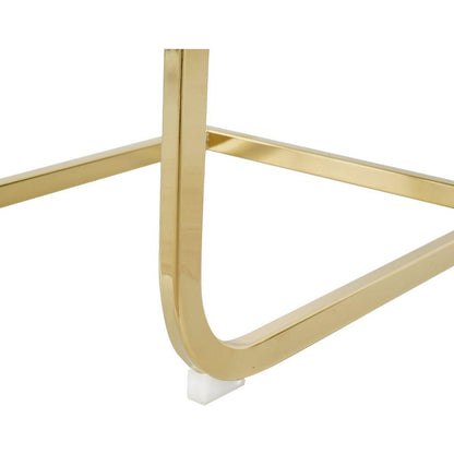 Modern Dining Chairs with Faux Leather Padded Seat Dining Living Room Chairs Upholstered Chair with gold Metal Legs Design for Kitchen, Living, Bedroom, Dining Room Side Chairs Set of 2