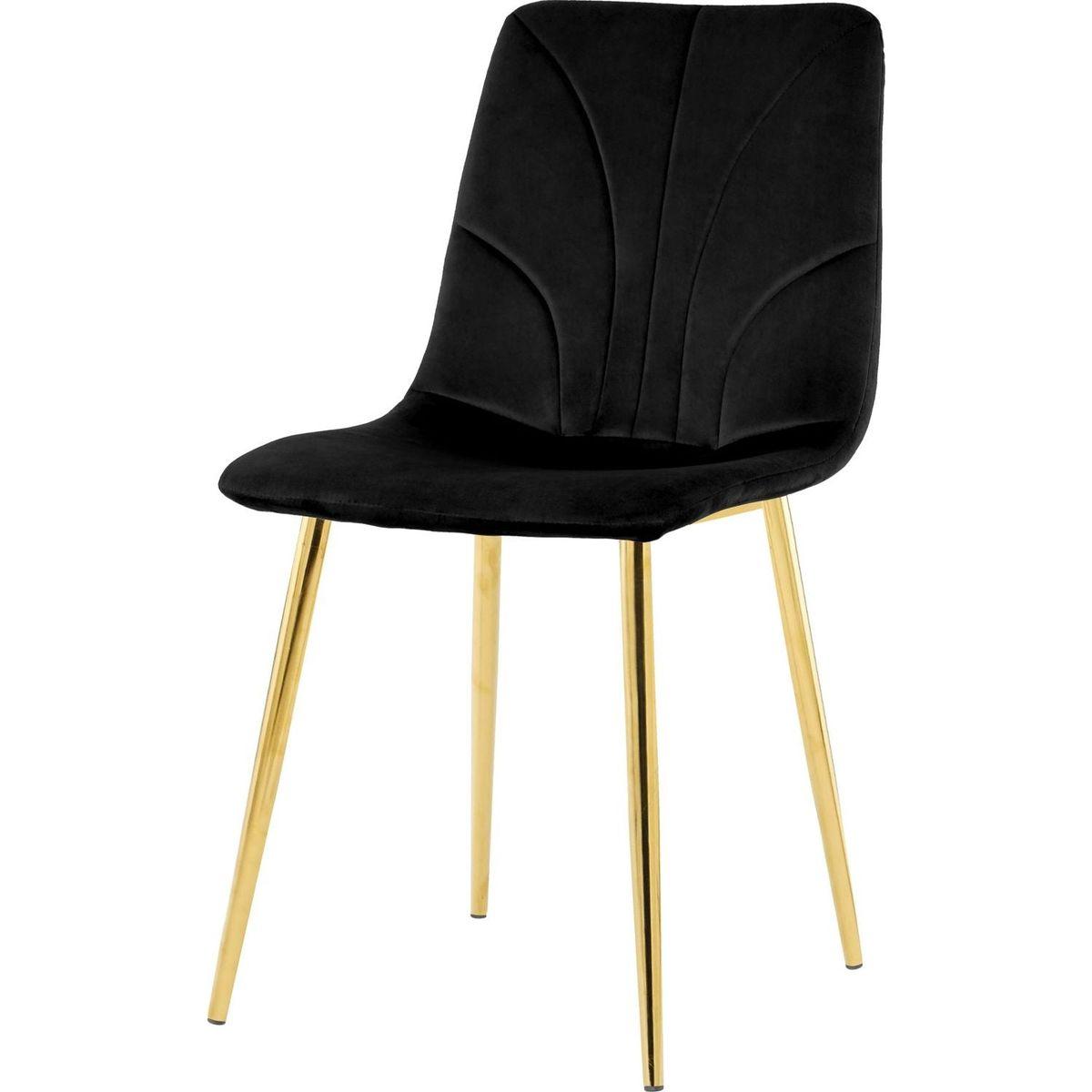 Modern simple light luxury dining black chair home bedroom stool back dressing chair student desk chair gold metal legs(set of 4)