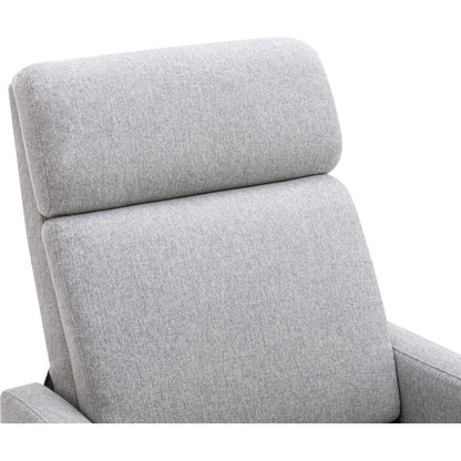 Wood-Framed Upholstered Recliner Chair Adjustable Home Theater Seating with Thick Seat Cushion and Backrest Modern Living Room Recliners, Gray