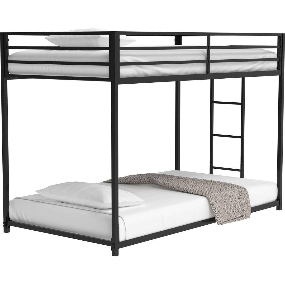 Same as original B083124170 Adam Sturdy Twin over Twin Metal Bunk Black for Kids and Adult, Low Profile and Easy Climbing with Stable Ladder