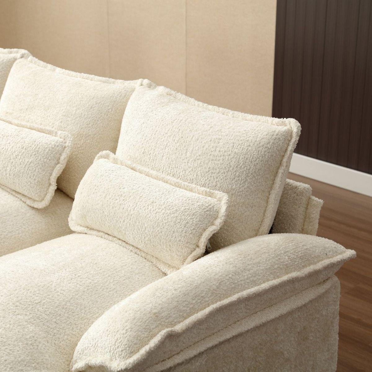 Modern Large chenille Fabric U-Shape Sectional Sofa