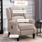 Massage Recliner Sofa with Heat Function, Remote Control, Beige