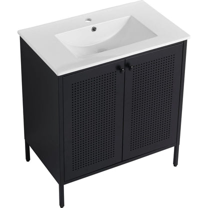 30 Inch Freestanding Bathroom Vanity With Ceramic SInk