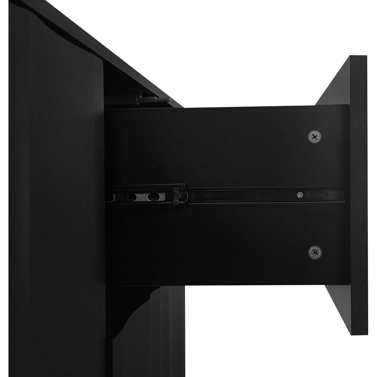 Wave Pattern Storage Cabinet with 2 Doors and 2 Drawers, Adjustable, Suitable for Study,Entrance and Living Room