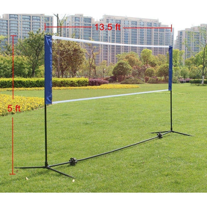 Portable Large Volleyball Badminton Tennis Net with Carrying Bag Stand/Frame 14FT