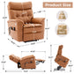 Dual Motor Power Lift Recliner Chair for Elderly, One Touch Reset, Lay Flat Leather Lift Chair with Massage and Heat, USB & Type C Ports, Electric Recliner Chairs for Seniors, Caramel Medium