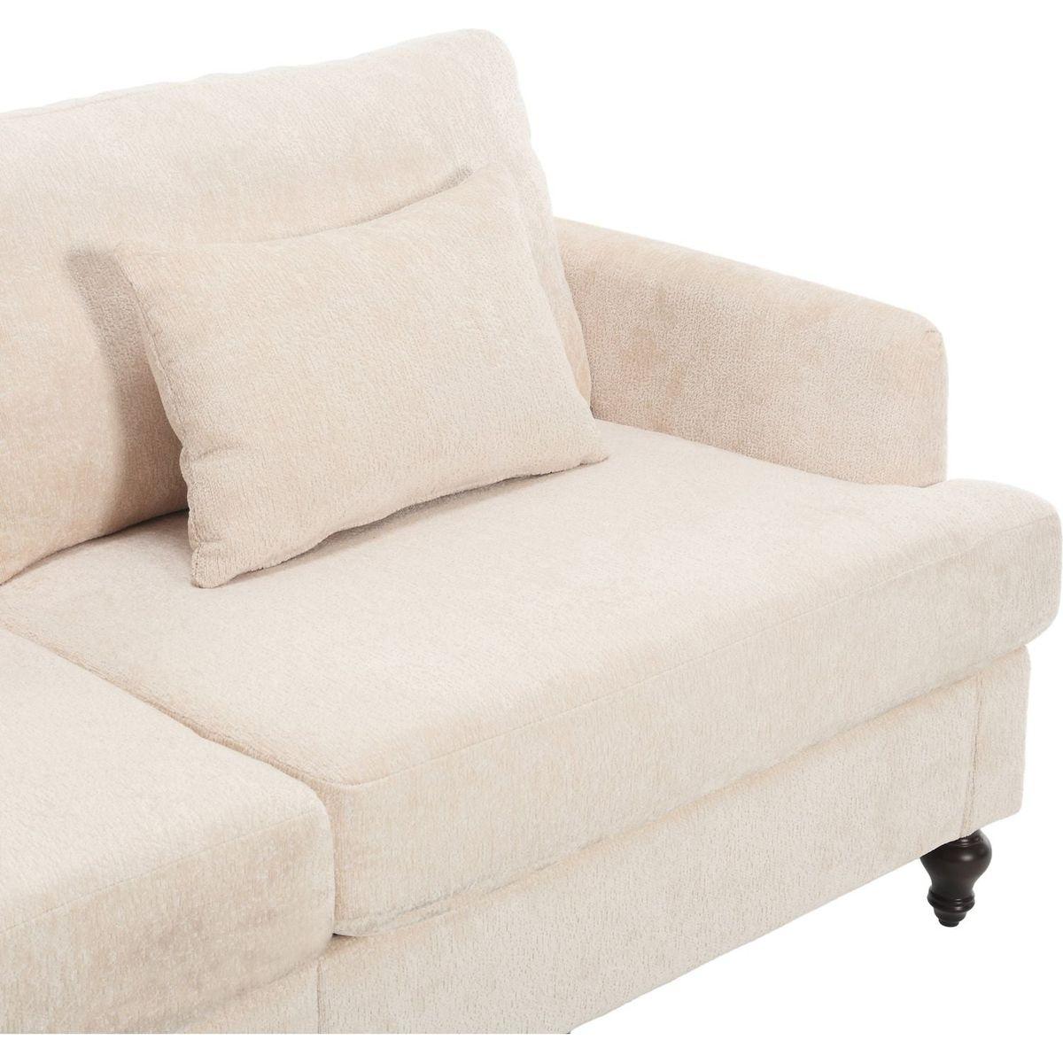 Modern chenille Fabric Loveseat, 2-Seat Upholstered Loveseat Sofa Modern Couch