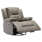 360 Swivel and Rocking Home Theater Recliner Manual Recliner Chair with a LED Light Strip for Living Room,Bedroom, Grey