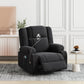 Power Lift Recliner Chair Electric Recliner for Elderly Recliner Chair with Massage and Heating Functions, Remote, Phone Holder Side Pockets and Cup Holders for Living Room, Black