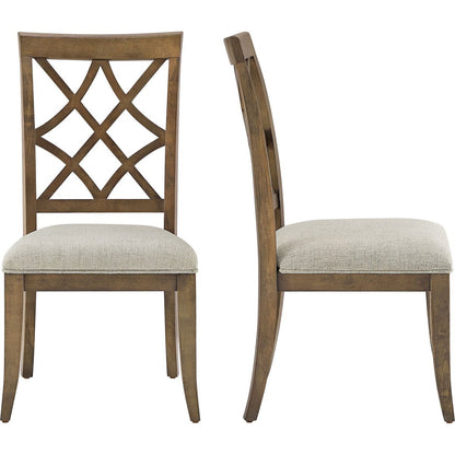 Wooden Frame Upholstered Dining Chairs set of 2,Mid Century Retro Chairs Comfor Kitchen Chairs for Living Room,Restaurant,Whithe OAK Color