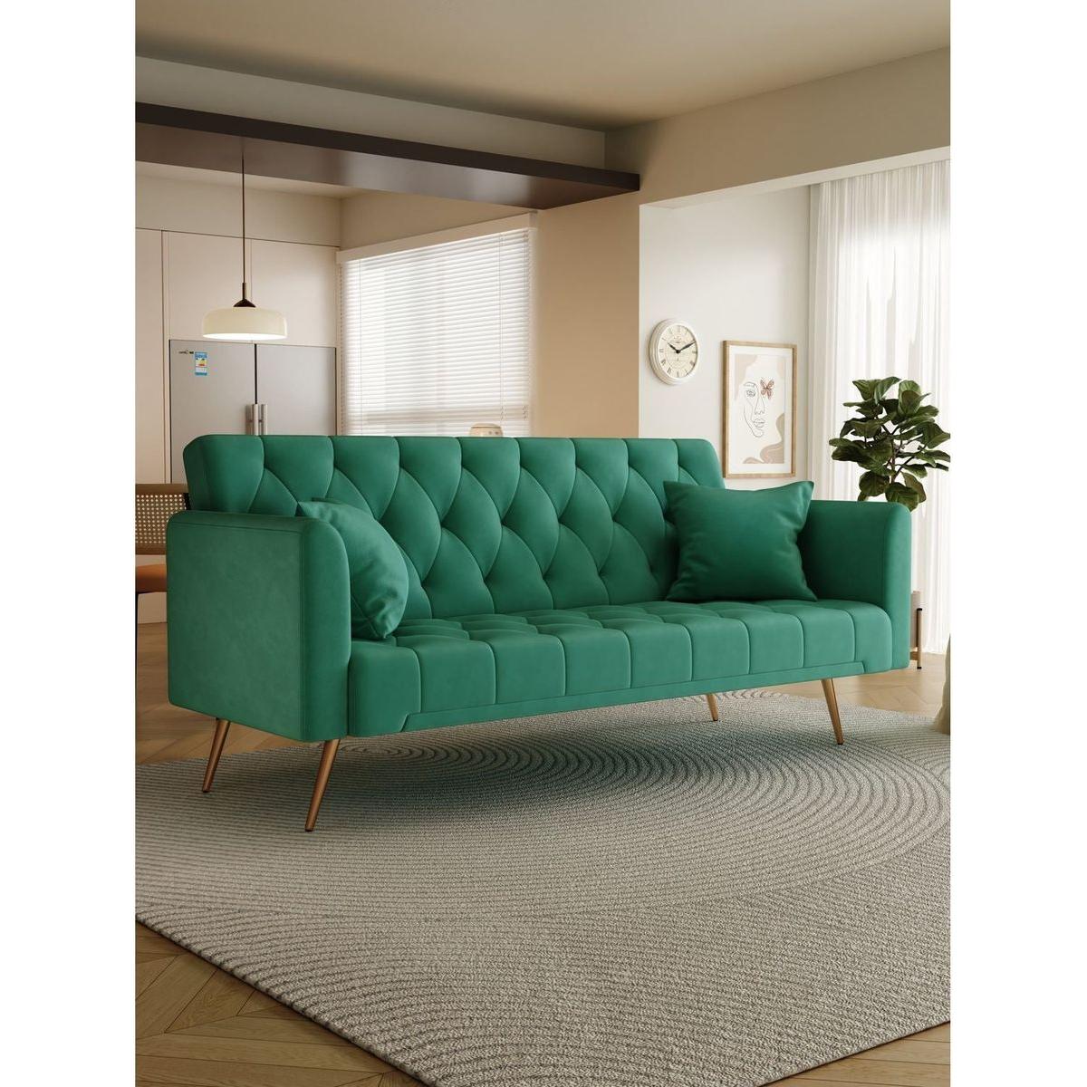 71" Convertible Double Folding Living Room Sofa Bed