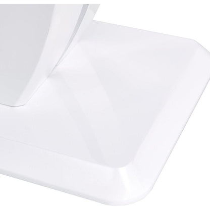 Modern Simple Glossy White Rectangular Counter Bar Table 47.24" x 18.11" x 29.52" For Living Room Bedroom Bedside Entrance House Balcony Office Bathroom.