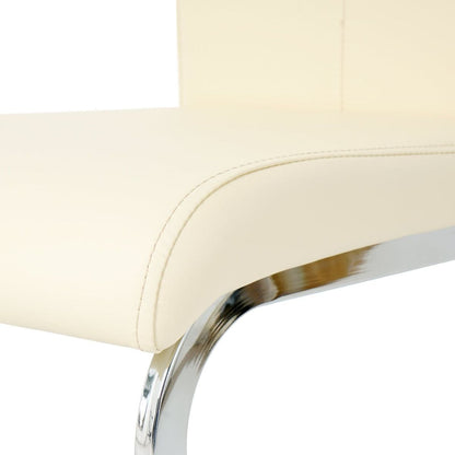 Modern PU dining chair living room chair upholstered chair, electroplated metal legs design, kitchen, living room, bedroom, dining room side chair (Set of 2)