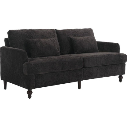 Modern chenille Fabric Loveseat, 2-Seat Upholstered Loveseat Sofa Modern Couch