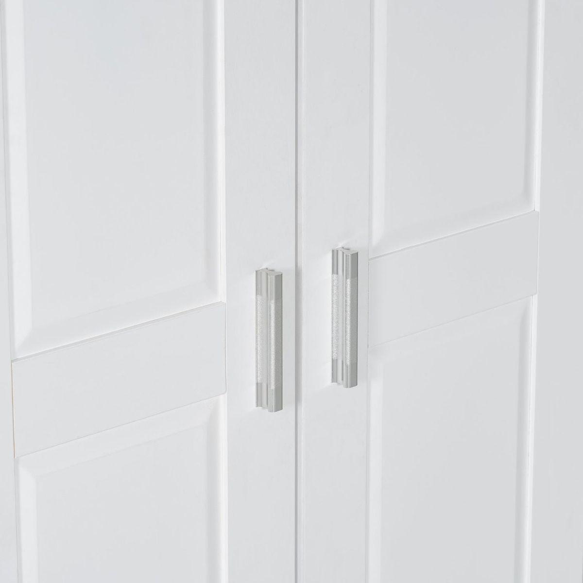 Storage Cabinet with Two Doors for Bathroom, Office, Adjustable Shelf, MDF Board, White