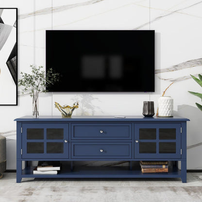 TV Stand for TVs up to 60", Entertainment Center with Multifunctional Storage Space, TV Cabinet with Modern Design, Media Console for Living Room, Bedroom - Streamdale Furniture