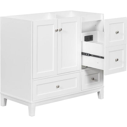 [Cabinet Only] 36" Bathroom vanity, white(Sink not included)