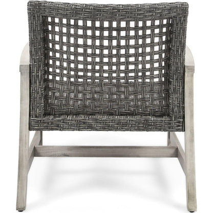 HAMPTON WOOD + WICKER CLUB CHAIR