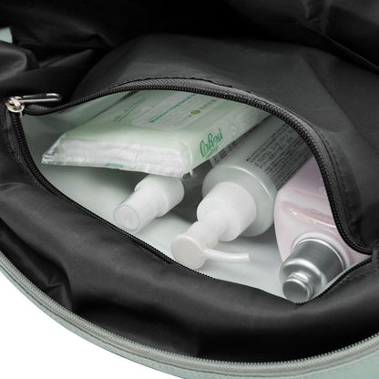 Luggage Sets 4 Piece, Expandable ABS Durable Suitcase with Travel Bag, Carry On Luggage Suitcase Set with 360 Spinner Wheels, Grey Green