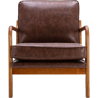 Wood Frame Armchair, Modern Accent Chair Lounge Chair for Living Room