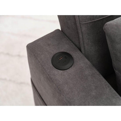 Futon Chair Bed Convertible Chair 3-in-1 Pull Out Sleeper Chair Beds with USB Ports,Wear-resistant and Anti-scratch, Armchair Bed Sleeper for Living Room (Dark Grey Tech cloth)