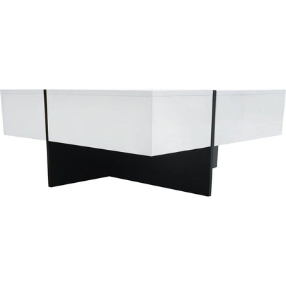 Unique Design Coffee Table with 4 Hidden Storage Compartments, Square Cocktail Table with Extendable Sliding Tabletop, UV High-gloss Design Center Table for Living Room, 31.5"x 31.5"