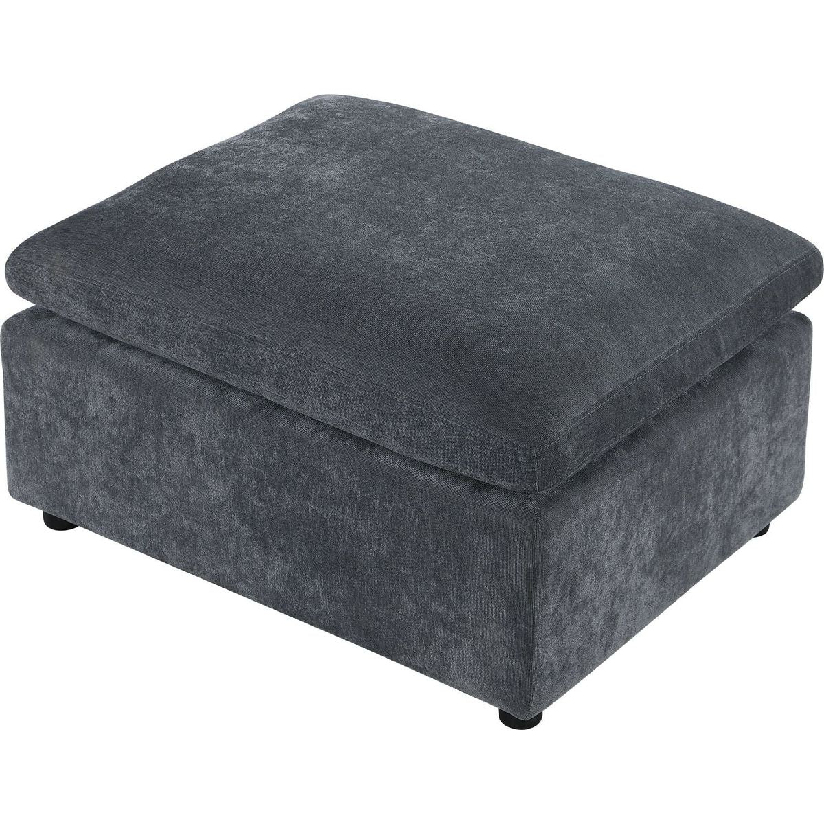 Modern Upholstered Square Modular Ottoman for Sectional Sofa,Sectional Sofa Couch, Chenille Grey