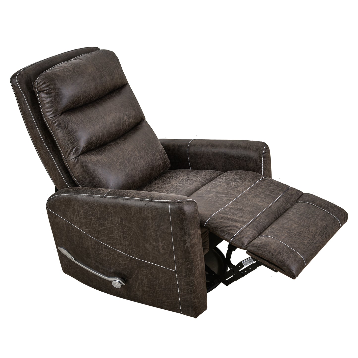 Swivel Glider Rocker Recliner Chair for Nursery,Manual Swivel Rocking Recliner,Mordern Home Theater Seating Soft Reclining Chairs for Living Room,Brown