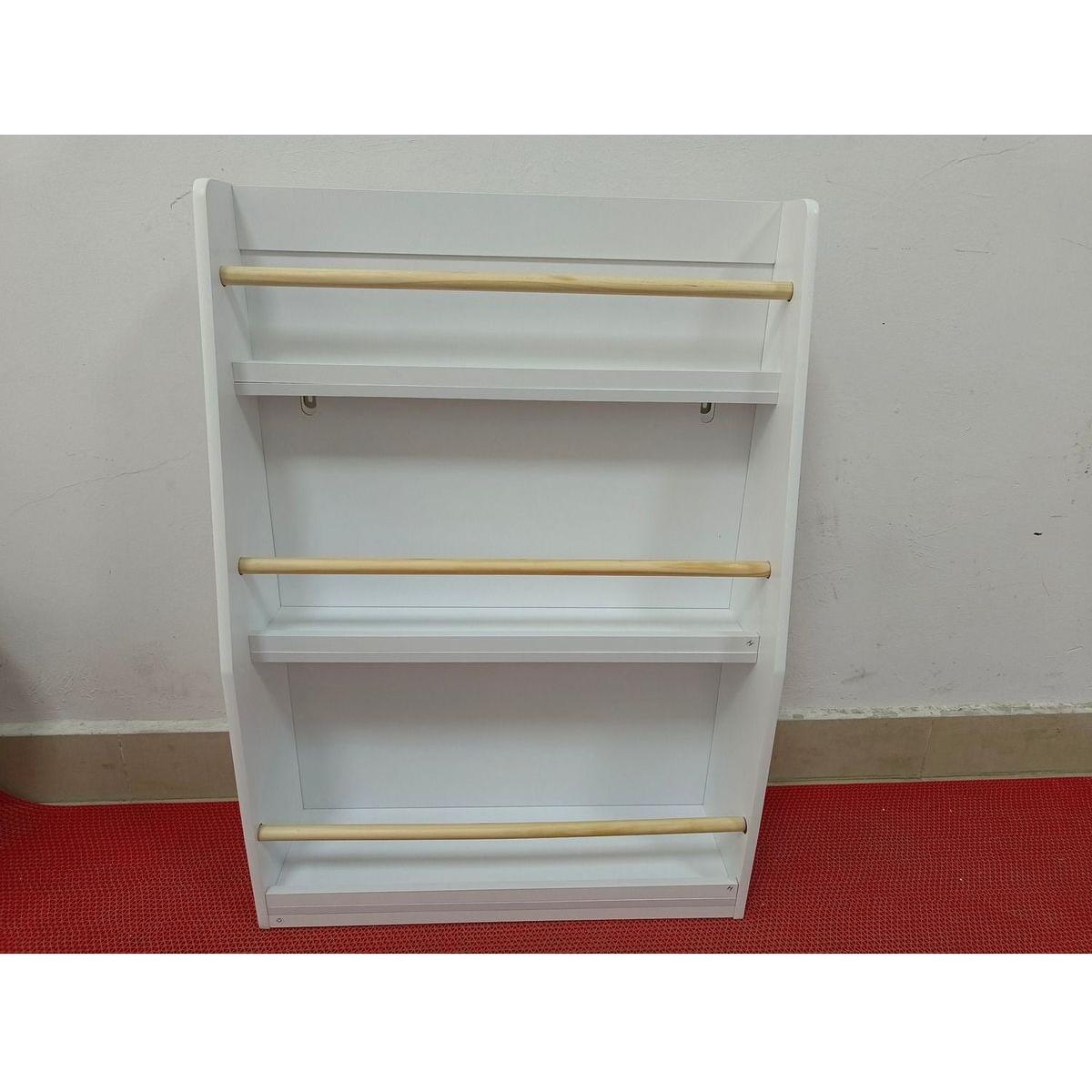 3 Tier Kids Book Shelf,Kids Book Rack, Helps Keep Bedrooms, Playrooms, and Classrooms Organized,White - Streamdale Furniture