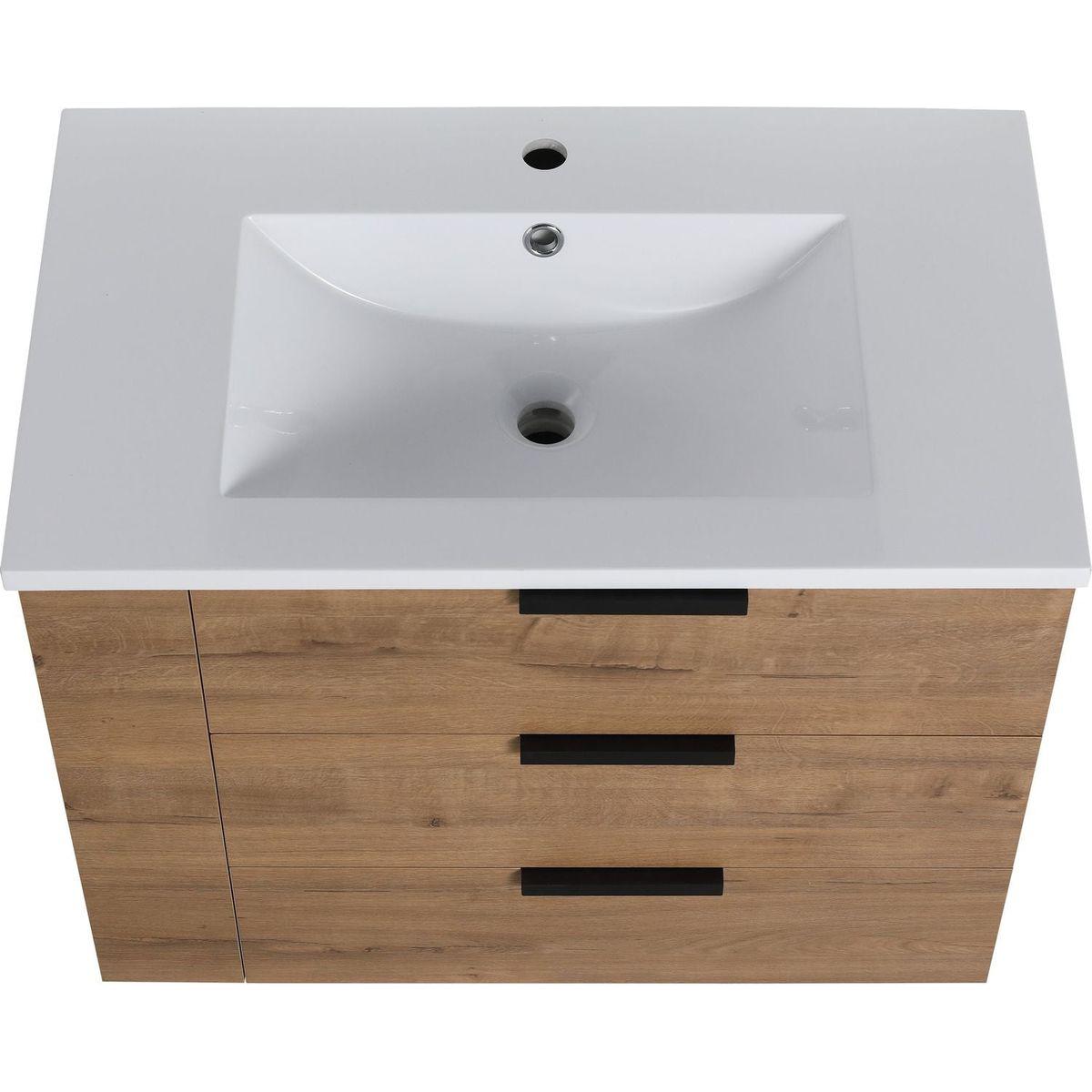 30 Inch Bathroom Vanity With Top(GGRB3020MOWH)