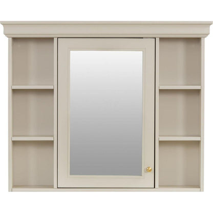 35" x 28" Blue Wall Mounted Bathroom Storage Cabinet with Mirror Door, Modern Bathroom Wall Cabinet with Mirror, Medicine Cabinet with 6 Open Shelves