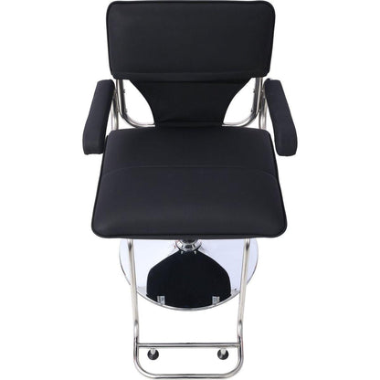 Stainless steel frame,Fashion style Hair Salon Chair Styling Heavy Duty Hydraulic Pump Barber Chair Beauty Shampoo Barbering Chair for Hair Stylist Women Man,with Barber Cape (Black)