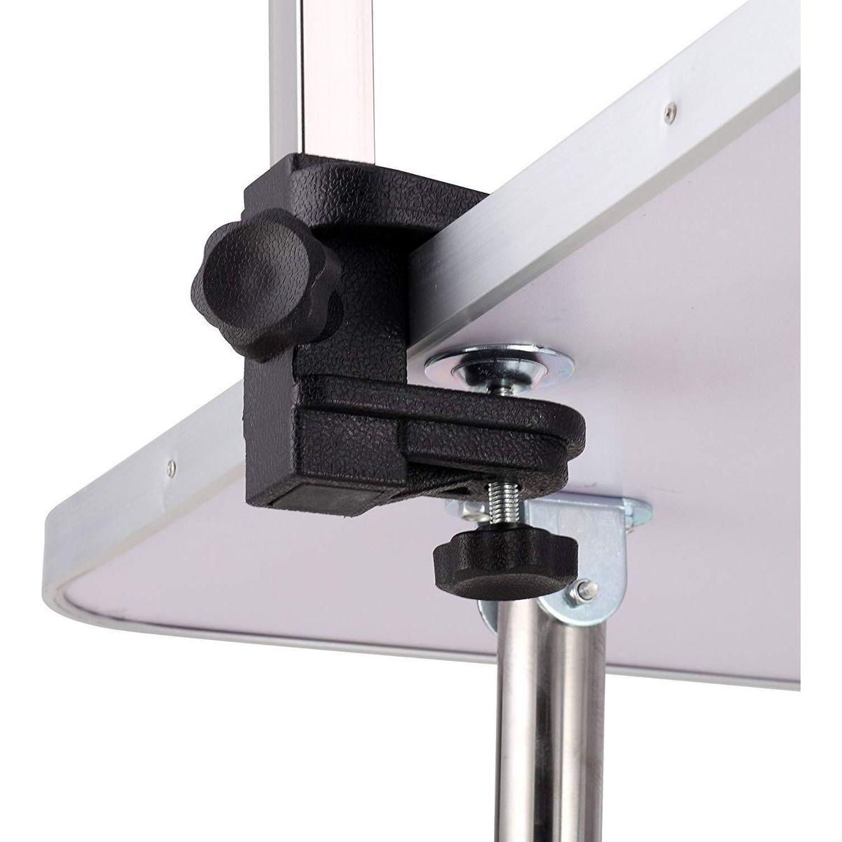 46" Folding Dog Pet Grooming Table Stainless Steel Frame Rubber Mat on Board with Adjustable Arm and Clamps pet dog Cat Grooming Table (PURPLE COLOR)