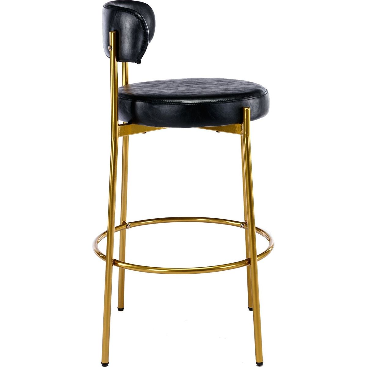 Bar Stools Industrial Pub Barstools with Back and Footrest, Modern Armless Bar Height Stool Chairs Set of 2