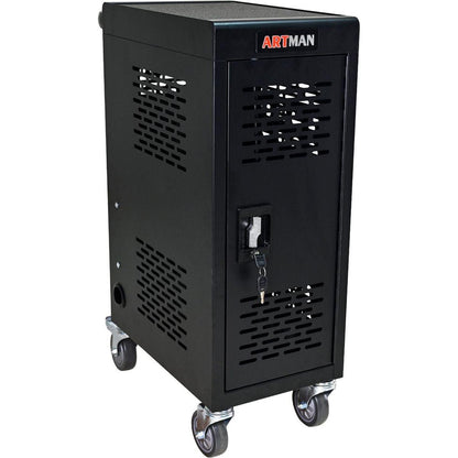 16-Compartment Removable Locking Charging Cabinet for Laptop, Chromebook-Black