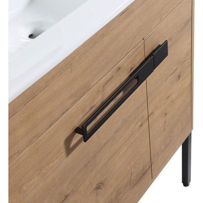 36 Inch Bathroom Vanity With Sink, Freestanding Bathroom Vanity or Floating is Optional Conversion 36x18-00336IMO-1-F-BL9090B(KD-Packing)