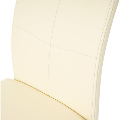 Modern PU dining chair living room chair upholstered chair, electroplated metal legs design, kitchen, living room, bedroom, dining room side chair (Set of 2)