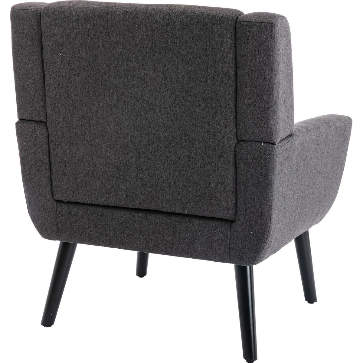 Modern Soft Linen Material Ergonomics Accent Chair Living Room Chair Bedroom Chair Home Chair With Black Legs For Indoor Home