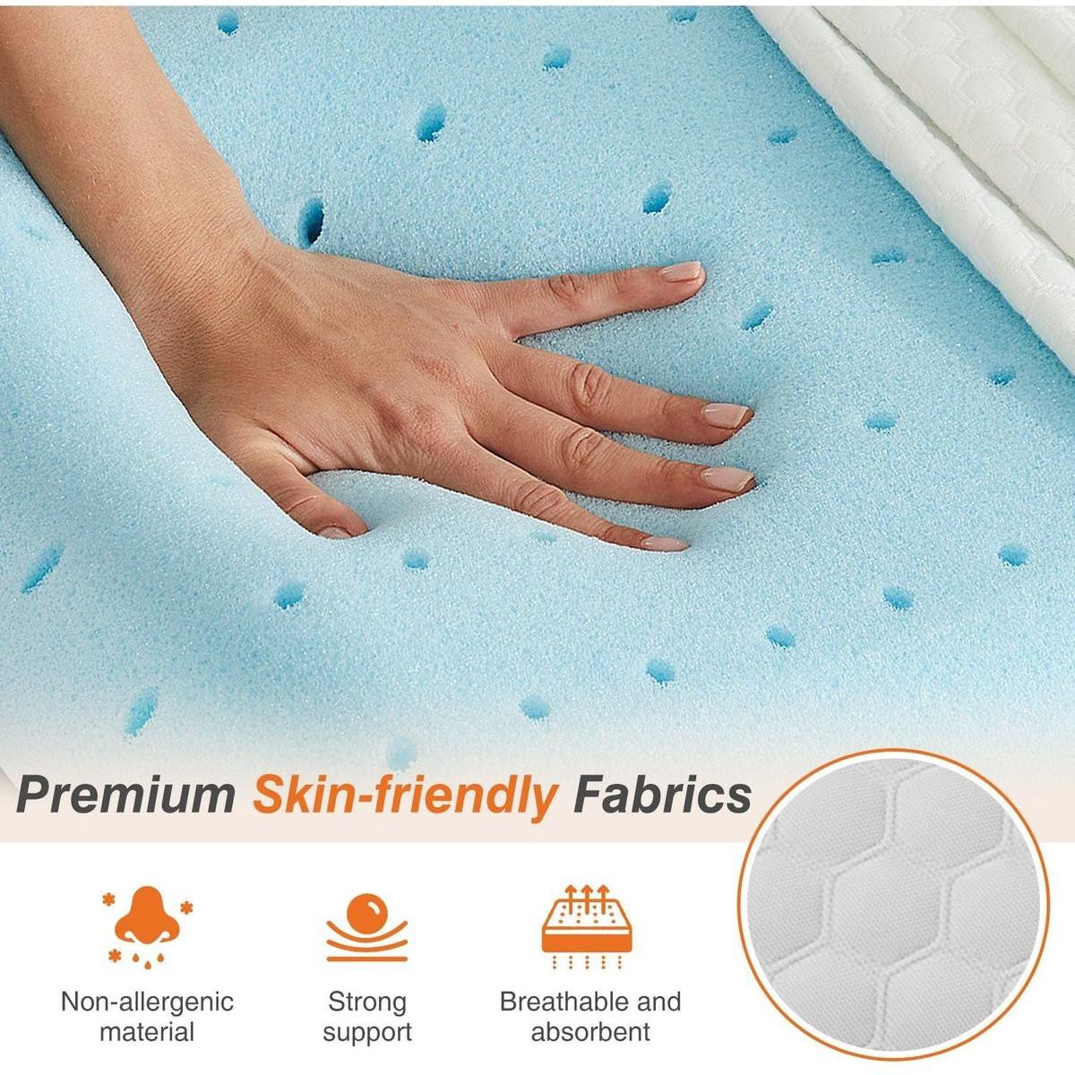 Foam pillow, sleeping pillow, soft and comfortable, removable, machine washable cover,1 pack,24 "x 16