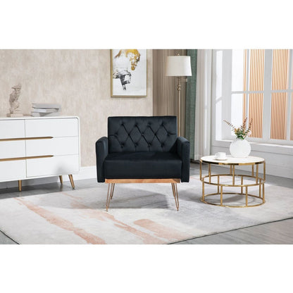 Accent Chair, leisure single sofa with Rose Golden feet