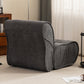 Soft Pellet Velvet Recliner - Comfortable Lounge Chair with Waist Pack Padding, Modern Design, Ideal for Living Room, Bedroom or Office - Dark Gray