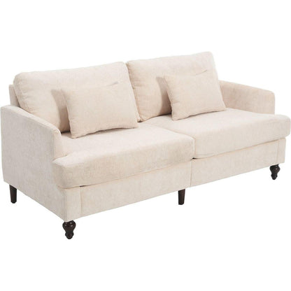 Modern chenille Fabric Loveseat, 2-Seat Upholstered Loveseat Sofa Modern Couch