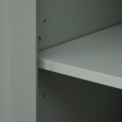 Tall Storage Cabinet with Two Drawers for Bathroom/Office, Grey