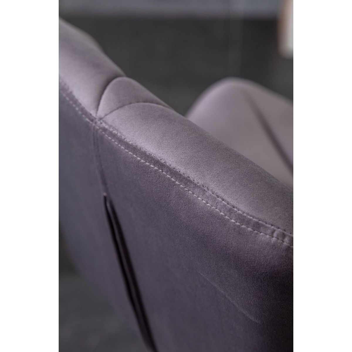 Breni Velvet Diamond Tufted Swivel Adjustable Height Barstool, Set of 2, Gray