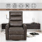 Swivel Glider Rocker Recliner Chair for Nursery,Manual Swivel Rocking Recliner,Mordern Home Theater Seating Soft Reclining Chairs for Living Room,Brown