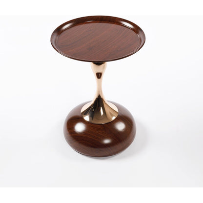 Mermaid Tail End Coffee Table Round Side Table, Modern Metal Pedestal Table, Minimalist Accent Table for Small Spaces, Drink Martini Table Decoration for Living Room